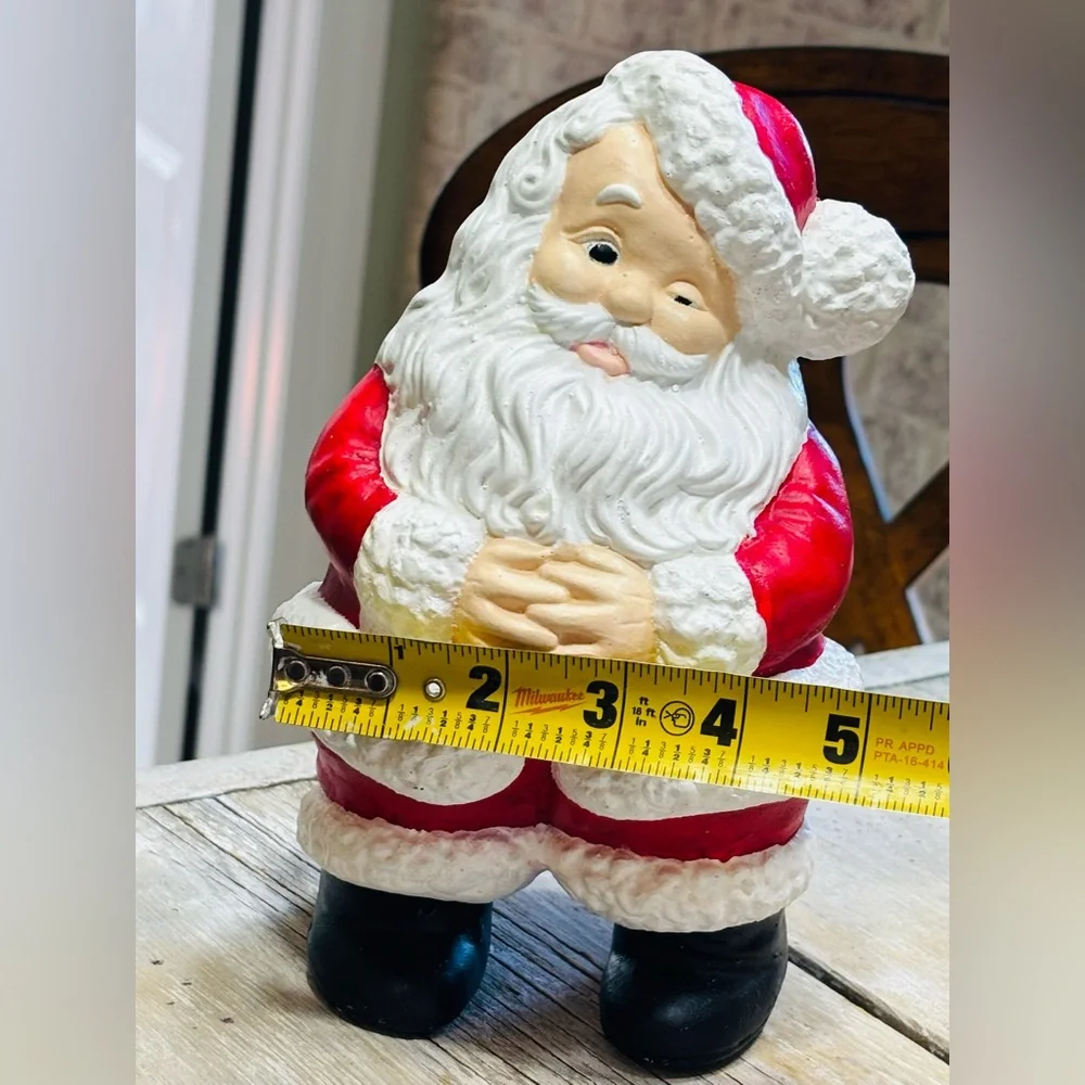 Vintage 70’s Atlantic Mold Winking Santa Clause. 9”T Heavy | Christmas | Holiday
